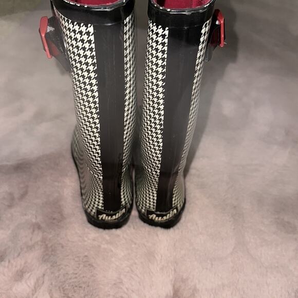 Women’s Austin Trading Co. Houndstooth Rain Boots Size 6 - Picture 5 of 9